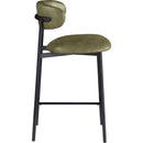 Meridian Lupita Olive Vegan Leather Counter Stool IMAGE 4