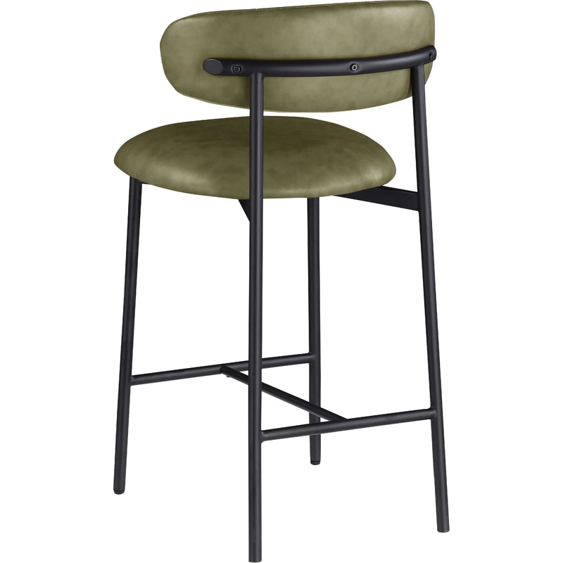 Meridian Lupita Olive Vegan Leather Counter Stool IMAGE 6