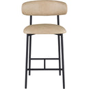Meridian Lupita Tan Vegan Leather Counter Stool IMAGE 3