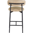 Meridian Lupita Tan Vegan Leather Counter Stool IMAGE 5