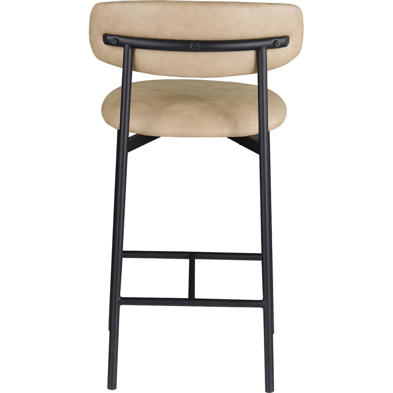 Meridian Lupita Tan Vegan Leather Counter Stool IMAGE 5