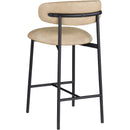 Meridian Lupita Tan Vegan Leather Counter Stool IMAGE 6