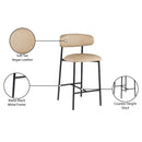 Meridian Lupita Tan Vegan Leather Counter Stool IMAGE 9