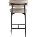 Meridian Lupita Taupe Vegan Leather Counter Stool IMAGE 5