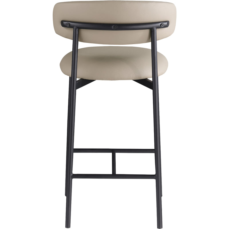 Meridian Lupita Taupe Vegan Leather Counter Stool IMAGE 5