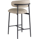 Meridian Lupita Taupe Vegan Leather Counter Stool IMAGE 6