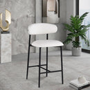 Meridian Lupita White Vegan Leather Counter Stool IMAGE 2