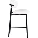 Meridian Lupita White Vegan Leather Counter Stool IMAGE 4