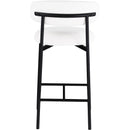 Meridian Lupita White Vegan Leather Counter Stool IMAGE 5