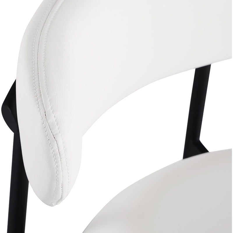 Meridian Lupita White Vegan Leather Counter Stool IMAGE 7