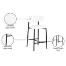 Meridian Lupita White Vegan Leather Counter Stool IMAGE 9