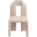 Meridian Bennett Beige Boucle Fabric Dining Chair IMAGE 3