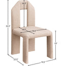 Meridian Bennett Beige Boucle Fabric Dining Chair IMAGE 8