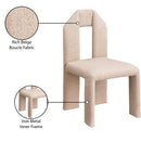 Meridian Bennett Beige Boucle Fabric Dining Chair IMAGE 9