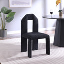 Meridian Bennett Black Boucle Fabric Dining Chair IMAGE 2