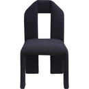 Meridian Bennett Black Boucle Fabric Dining Chair IMAGE 3