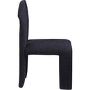 Meridian Bennett Black Boucle Fabric Dining Chair IMAGE 4