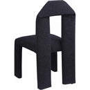 Meridian Bennett Black Boucle Fabric Dining Chair IMAGE 6