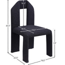 Meridian Bennett Black Boucle Fabric Dining Chair IMAGE 8