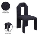 Meridian Bennett Black Boucle Fabric Dining Chair IMAGE 9