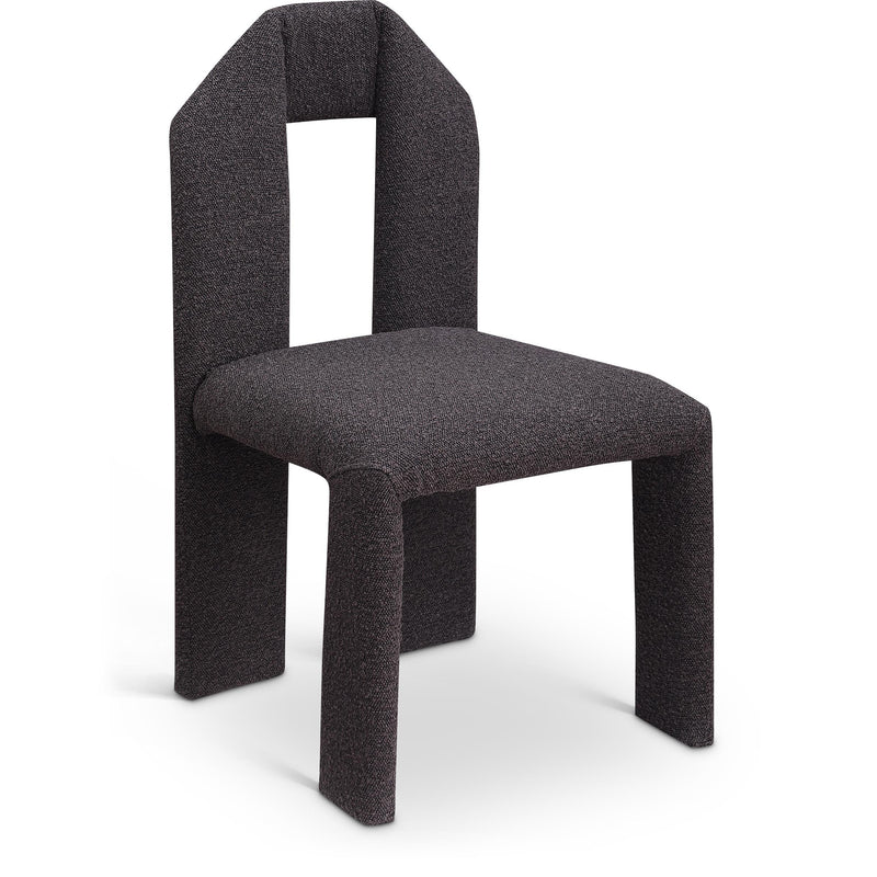 Meridian Bennett Brown Boucle Fabric Dining Chair IMAGE 1