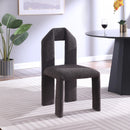 Meridian Bennett Brown Boucle Fabric Dining Chair IMAGE 2