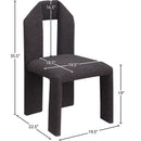 Meridian Bennett Brown Boucle Fabric Dining Chair IMAGE 8