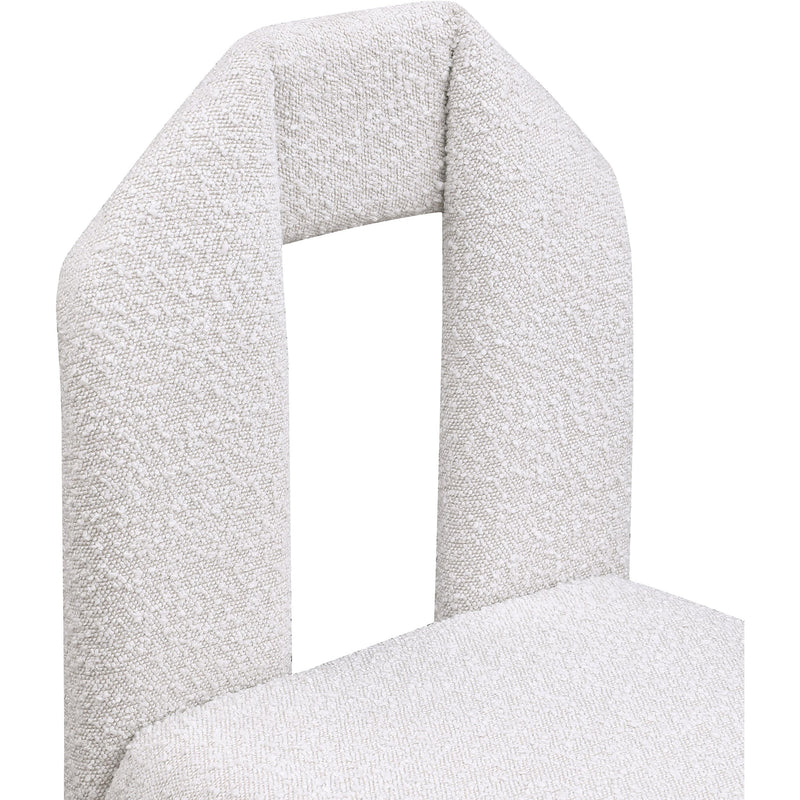 Meridian Bennett Cream Boucle Fabric Dining Chair IMAGE 7