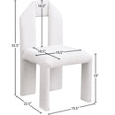 Meridian Bennett Cream Boucle Fabric Dining Chair IMAGE 8