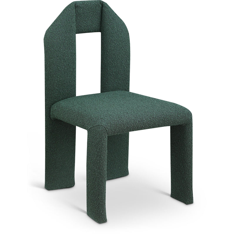 Meridian Bennett Green Boucle Fabric Dining Chair IMAGE 1