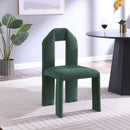 Meridian Bennett Green Boucle Fabric Dining Chair IMAGE 2