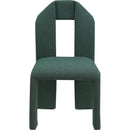 Meridian Bennett Green Boucle Fabric Dining Chair IMAGE 3