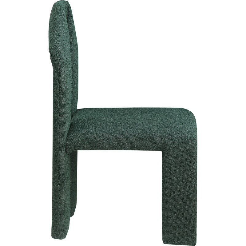 Meridian Bennett Green Boucle Fabric Dining Chair IMAGE 4