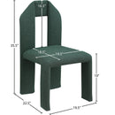 Meridian Bennett Green Boucle Fabric Dining Chair IMAGE 8