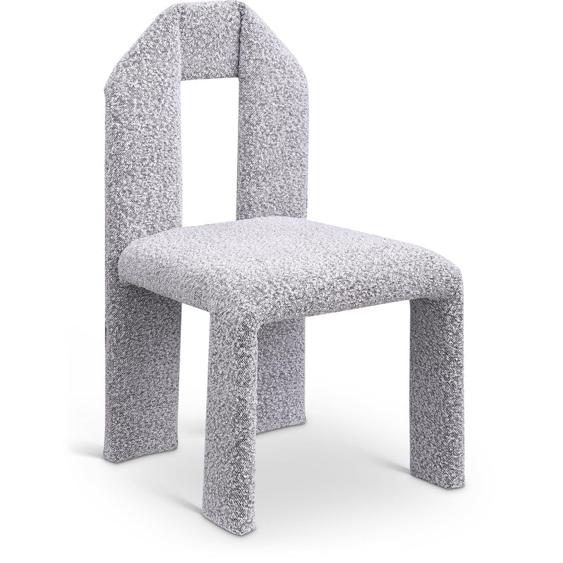 Meridian Bennett Grey Boucle Fabric Dining Chair IMAGE 1
