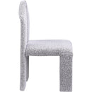 Meridian Bennett Grey Boucle Fabric Dining Chair IMAGE 4