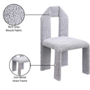 Meridian Bennett Grey Boucle Fabric Dining Chair IMAGE 9