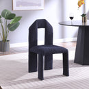 Meridian Bennett Navy Boucle Fabric Dining Chair IMAGE 2