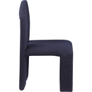 Meridian Bennett Navy Boucle Fabric Dining Chair IMAGE 4