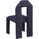Meridian Bennett Navy Boucle Fabric Dining Chair IMAGE 6