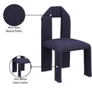 Meridian Bennett Navy Boucle Fabric Dining Chair IMAGE 9