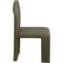 Meridian Bennett Olive Boucle Fabric Dining Chair IMAGE 4