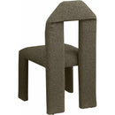 Meridian Bennett Olive Boucle Fabric Dining Chair IMAGE 6