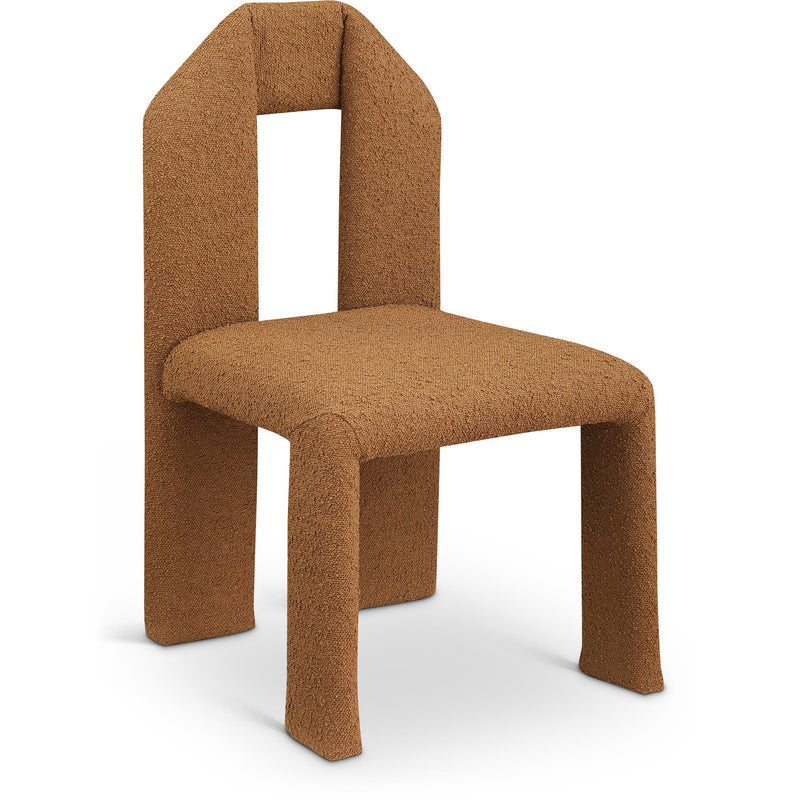 Meridian Bennett Saddle Boucle Fabric Dining Chair IMAGE 1