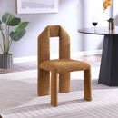Meridian Bennett Saddle Boucle Fabric Dining Chair IMAGE 2
