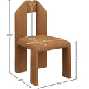 Meridian Bennett Saddle Boucle Fabric Dining Chair IMAGE 8