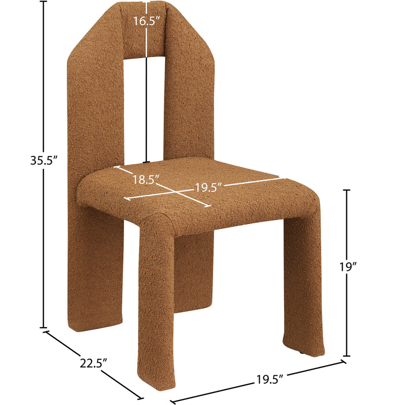 Meridian Bennett Saddle Boucle Fabric Dining Chair IMAGE 8
