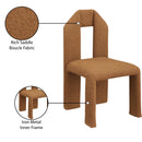 Meridian Bennett Saddle Boucle Fabric Dining Chair IMAGE 9