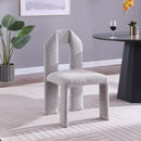 Meridian Bennett Taupe Boucle Fabric Dining Chair IMAGE 2