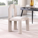 Meridian Bennett Beige Chenille Fabric Dining Chair IMAGE 2